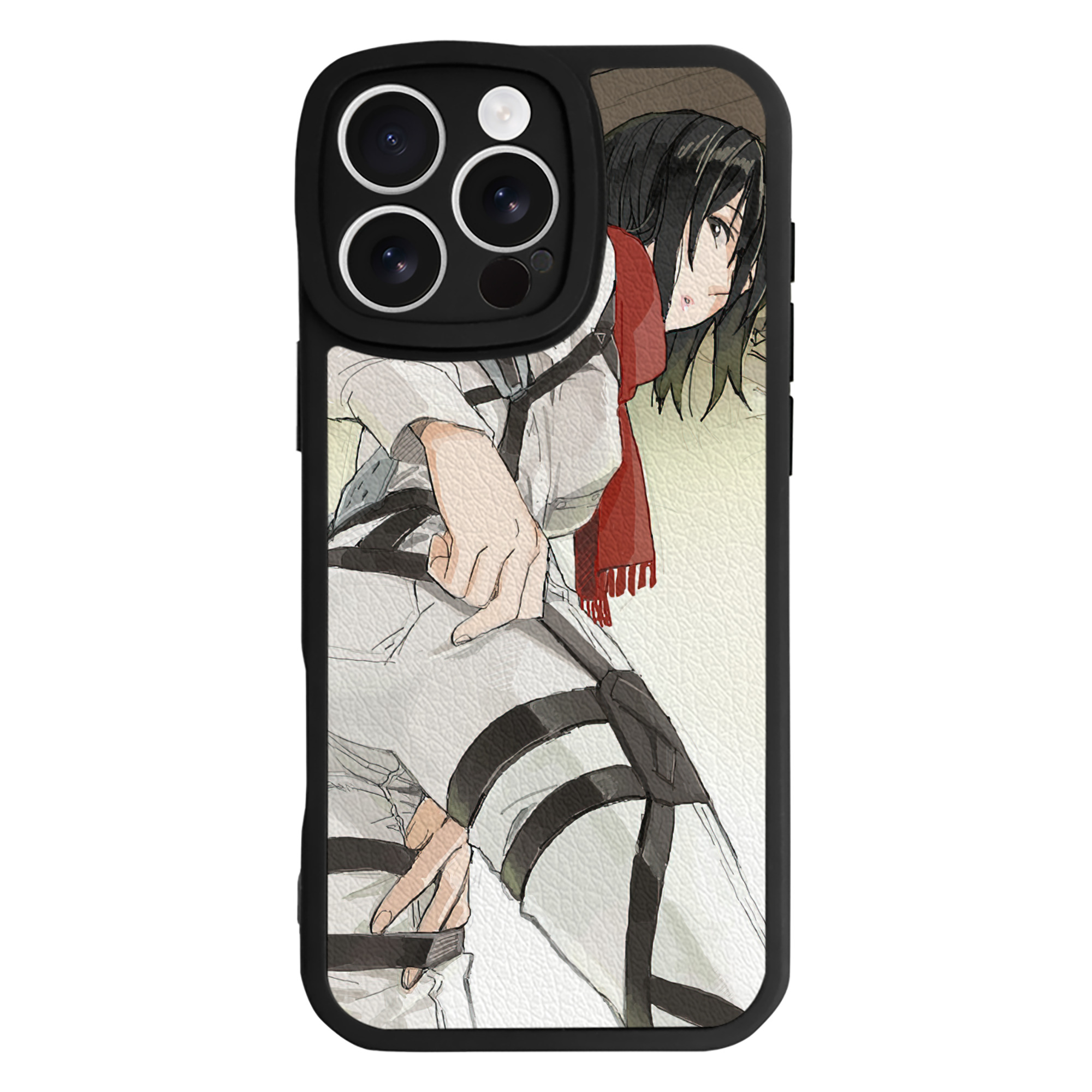 （画像用） 進撃の巨人 Attack on Titan 【iPhone 16シリーズ対応】シリコンスマホケース（レザー調） 材質：シリコン